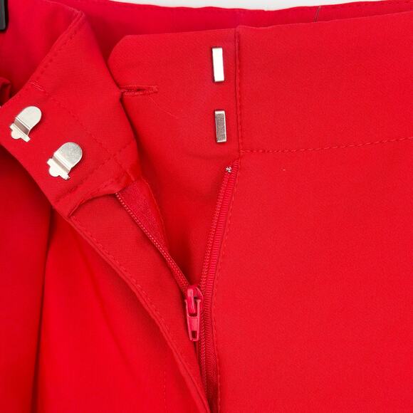 The Limited Red High-Waisted Belted Cropped Pants Size 4 - Picture 5 of 6